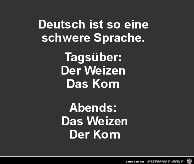 Deutsche Sprache schwere Sprache