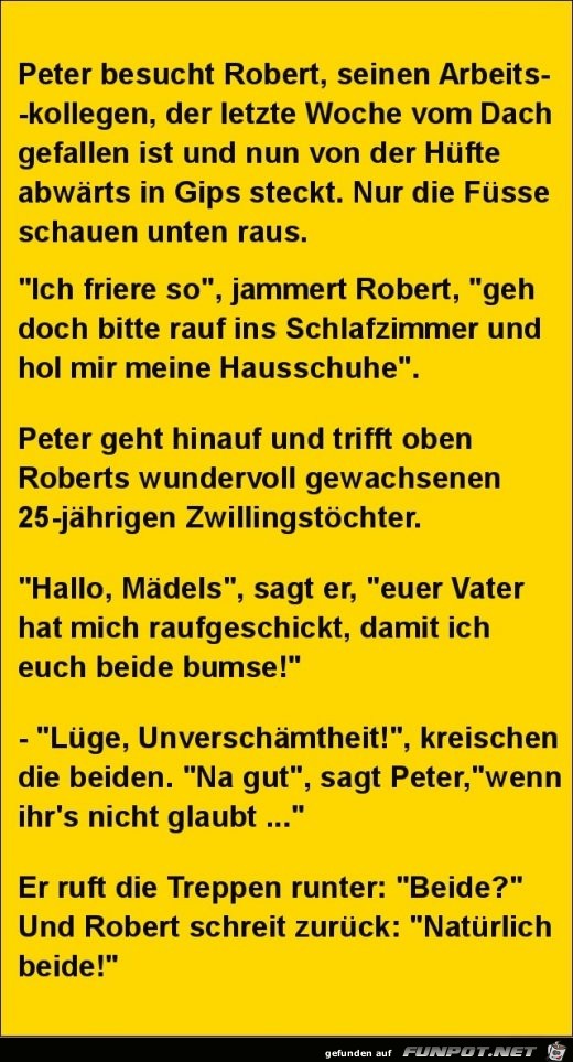 Peter besucht Robert...... Peter besucht Robert......