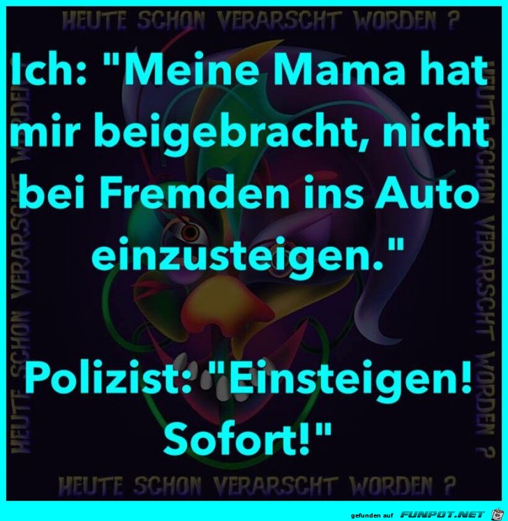 Nicht bei Fremden ins Auto steigen