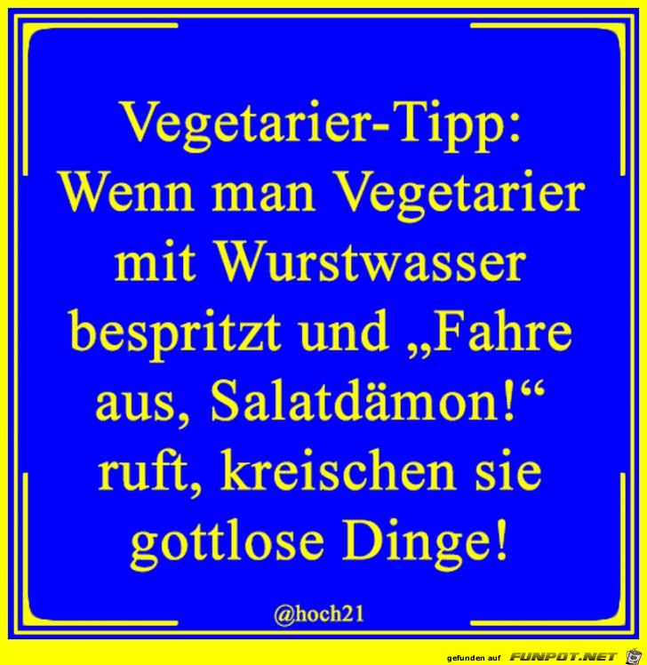 Vegetarier-Tipp Vegetarier-Tipp