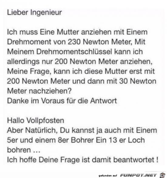 lieber Ingenieur