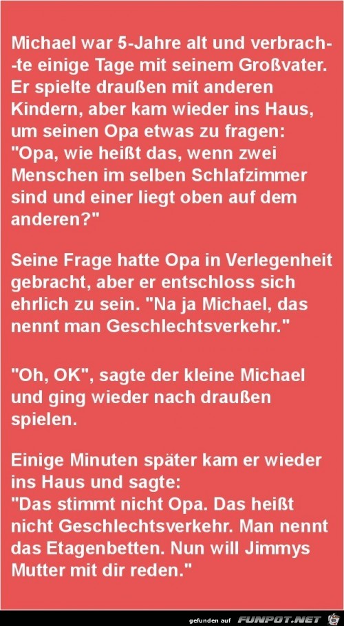 Michael war 5 Jahre alt...... Michael war 5 Jahre alt......