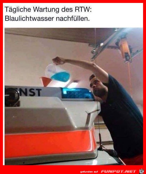 Rettungswagen auftanken