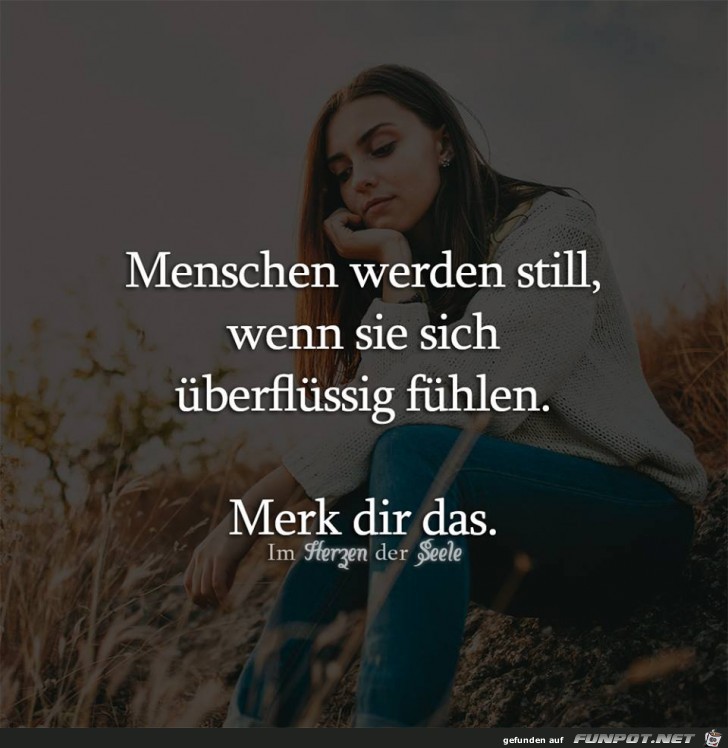 Menschen werden still