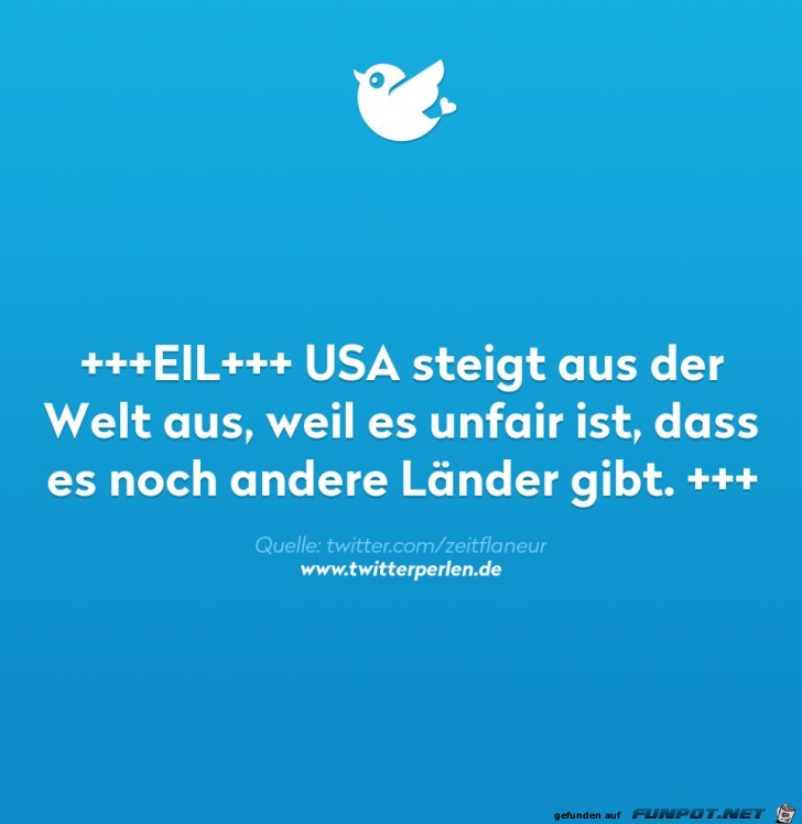 Eilmeldung aus den USA