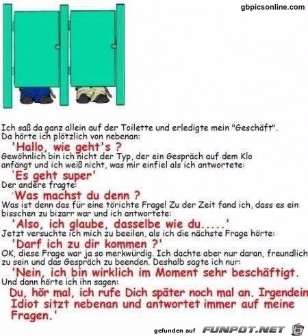 Neulich auf der Toilette Neulich auf der Toilette