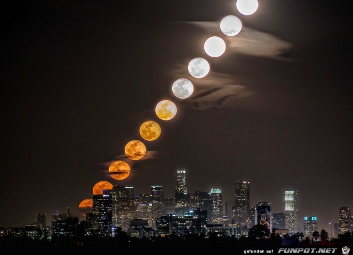 11 Aufnahmen des Mondes in 28 Minuten