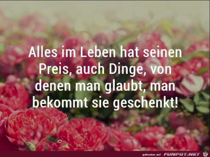 Alles hat seinen Preis Alles hat seinen Preis