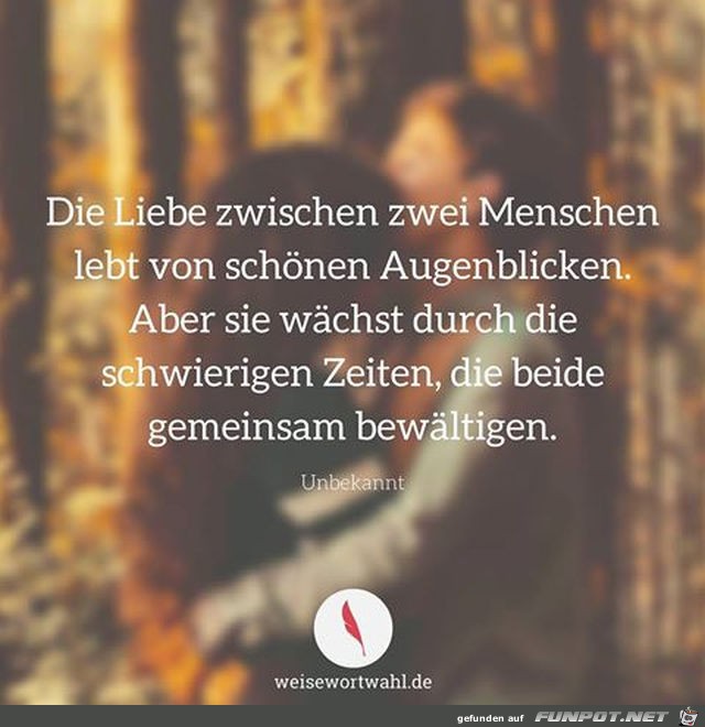 Die Liebe zwischen 2 Menschen