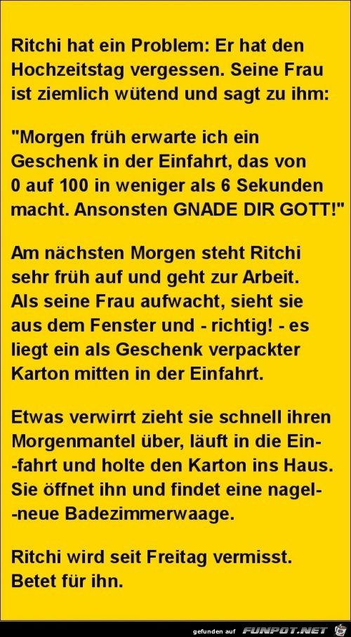 Ritchi hat ein Problem:..... Ritchi hat ein Problem:.....
