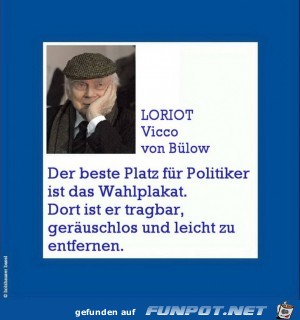 Der beste Platz für Politiker Der beste Platz für Politiker