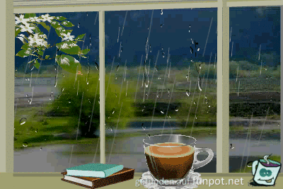 Kaffee im Regen