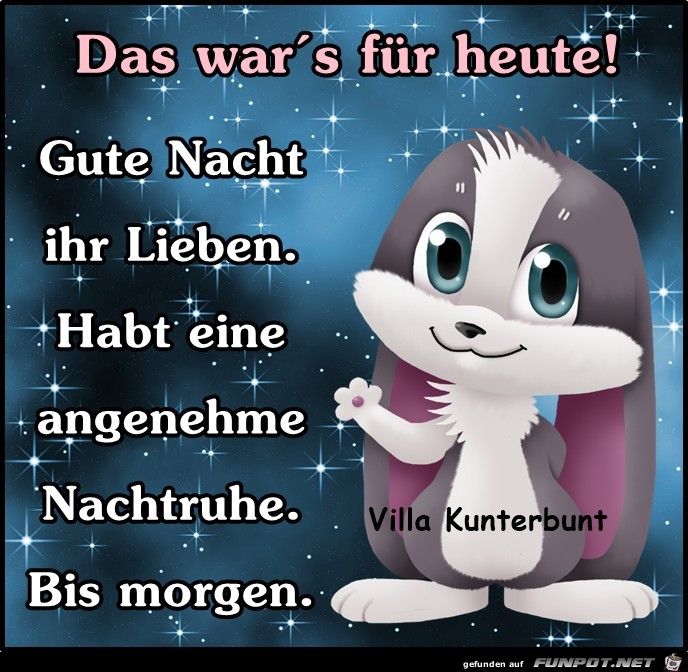 Das wars fuer heute Das wars fuer heute