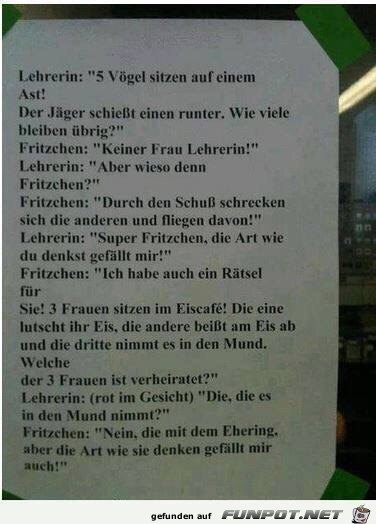 Lehrerin stellt Aufgabe Lehrerin stellt Aufgabe