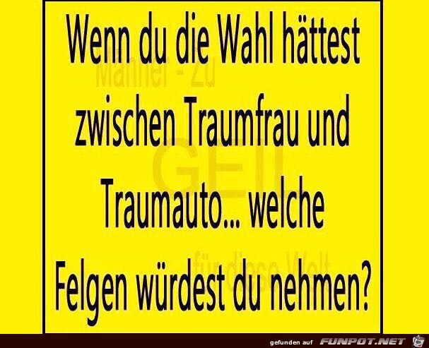 Traumfrau vs. Traumauto Traumfrau vs. Traumauto