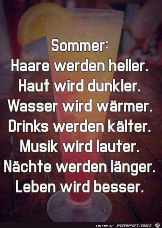 Sommer: Haare werden heller.......