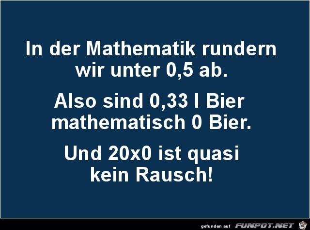 in der Mathematik......