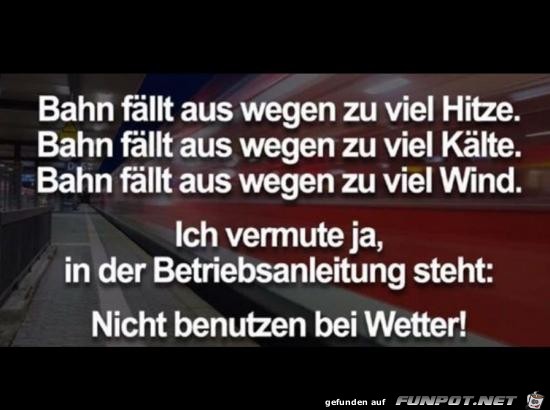 Bahn fällt aus Bahn fällt aus