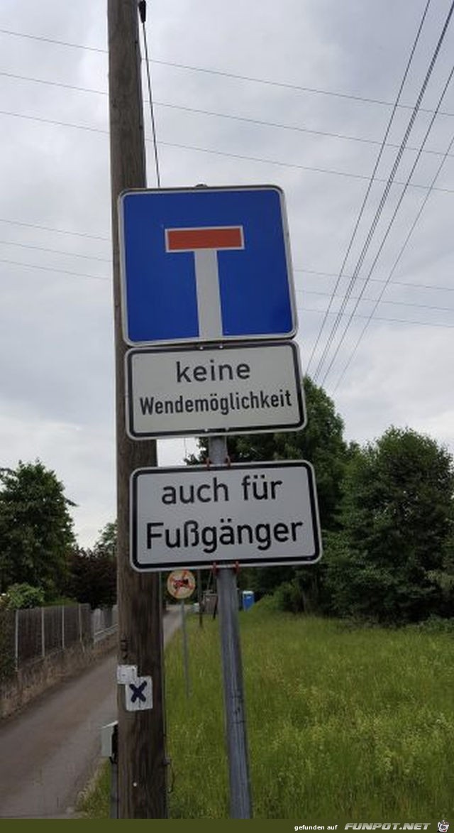 Verkehrszeichen fr Fugnger