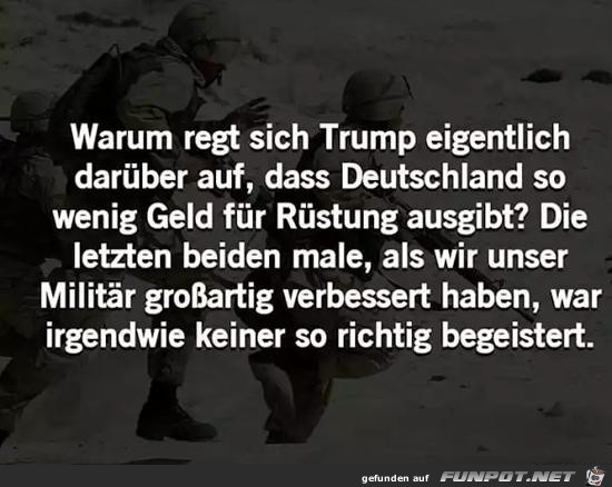 Trump regt sich auf.......