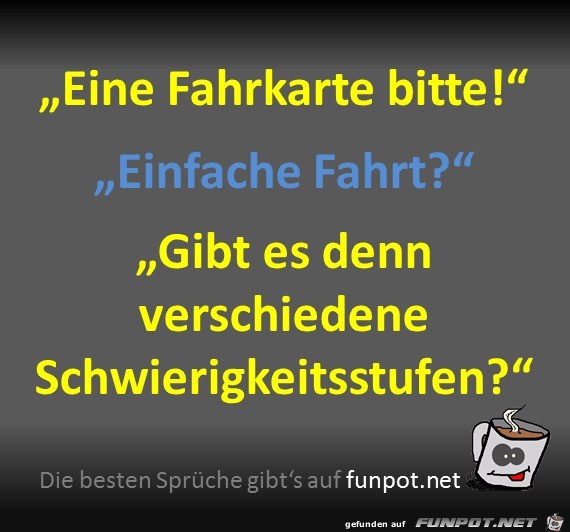 Einfache Fahrt