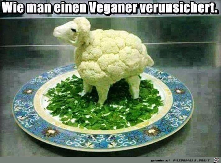 Veganer verunsichern