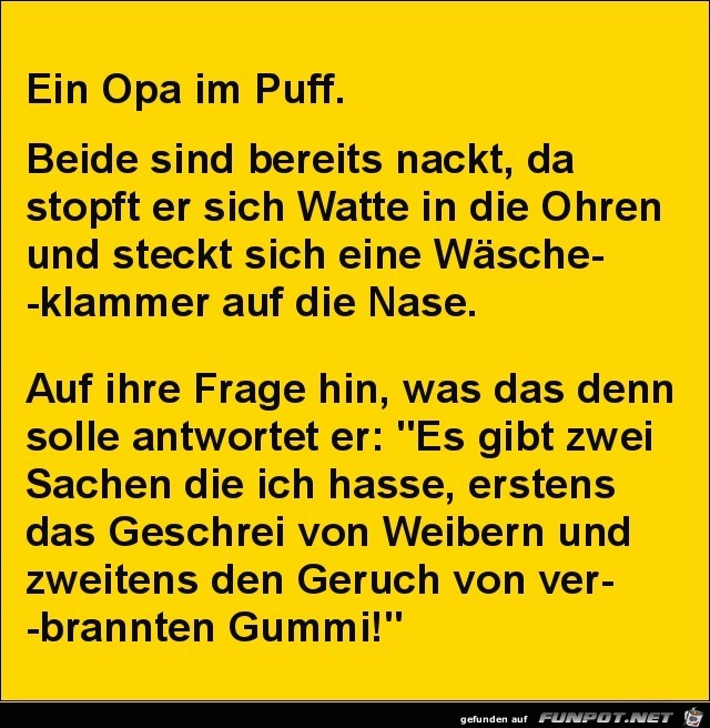 ein Opa m Puff........ ein Opa m Puff........