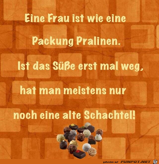 Eine Packung Pralinen