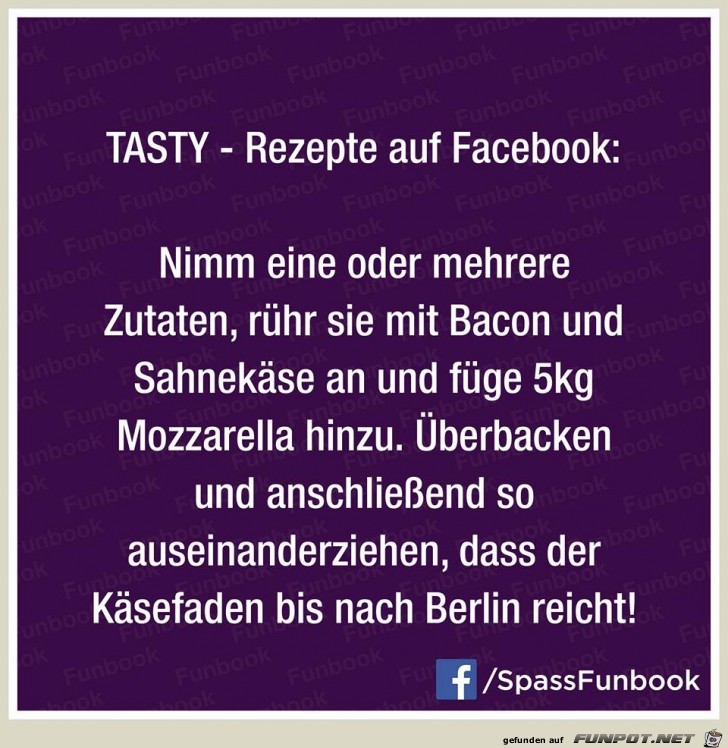 Rezepte auf Facebook