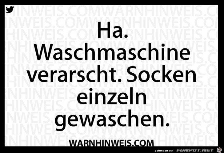 Waschmaschine verarscht