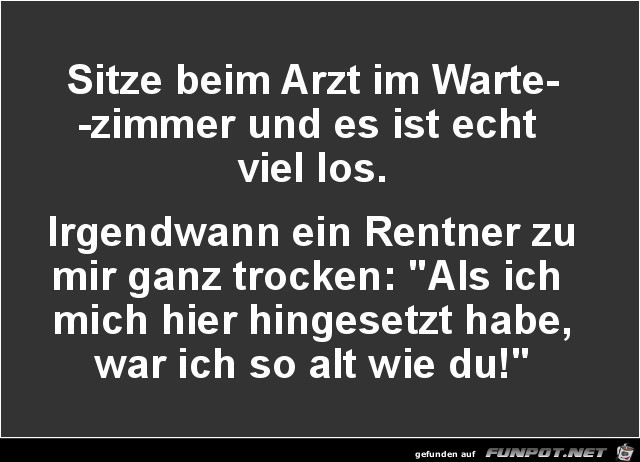 sitze beim Arzt......