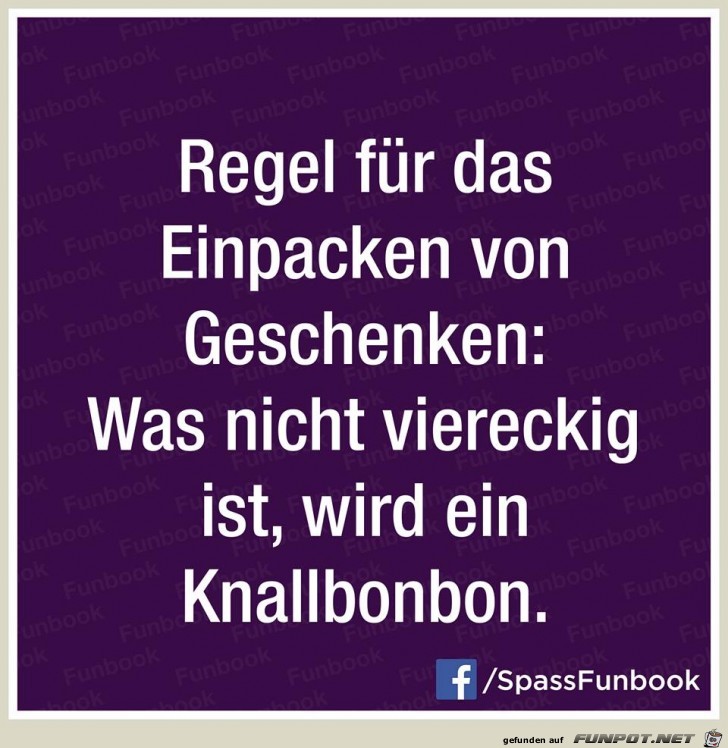 Regel zum einpacken von Geschenken Regel zum einpacken von Geschenken