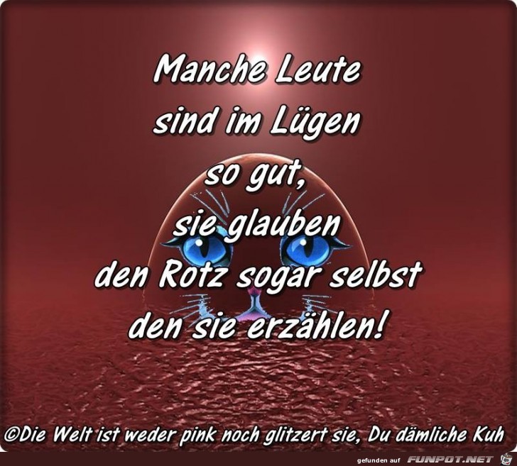 Manche sind im Luegen so gut Manche sind im Luegen so gut