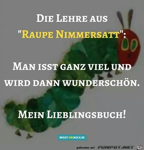 Raupe Nimmersatt Raupe Nimmersatt