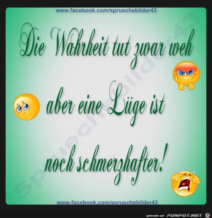 Die Wahrheit tut zwar weh Die Wahrheit tut zwar weh