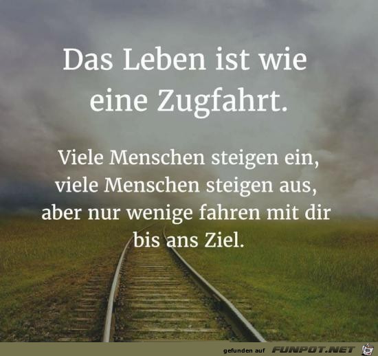 das Leben ist wie eine Zugfahrt...