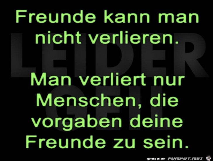 Freunde kann man nicht verlieren Freunde kann man nicht verlieren