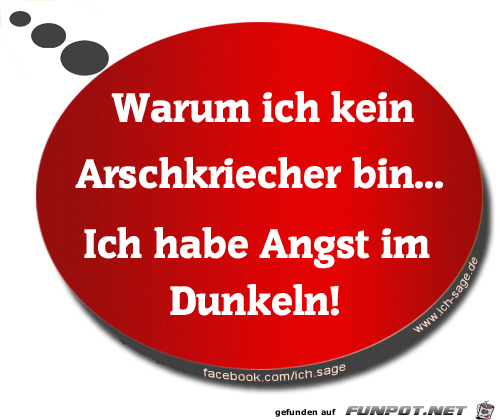 Warum ich kein Arschkriecher bin Warum ich kein Arschkriecher bin
