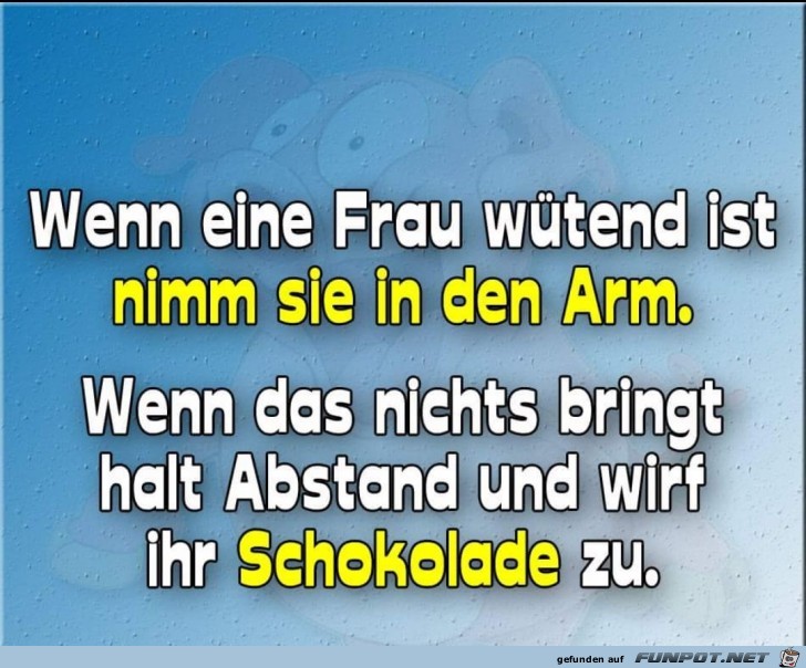 In den Arm oder Schokolade In den Arm oder Schokolade
