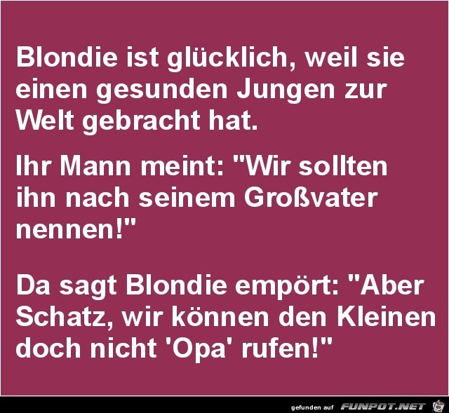 Blondie ist glücklich..... Blondie ist glücklich.....