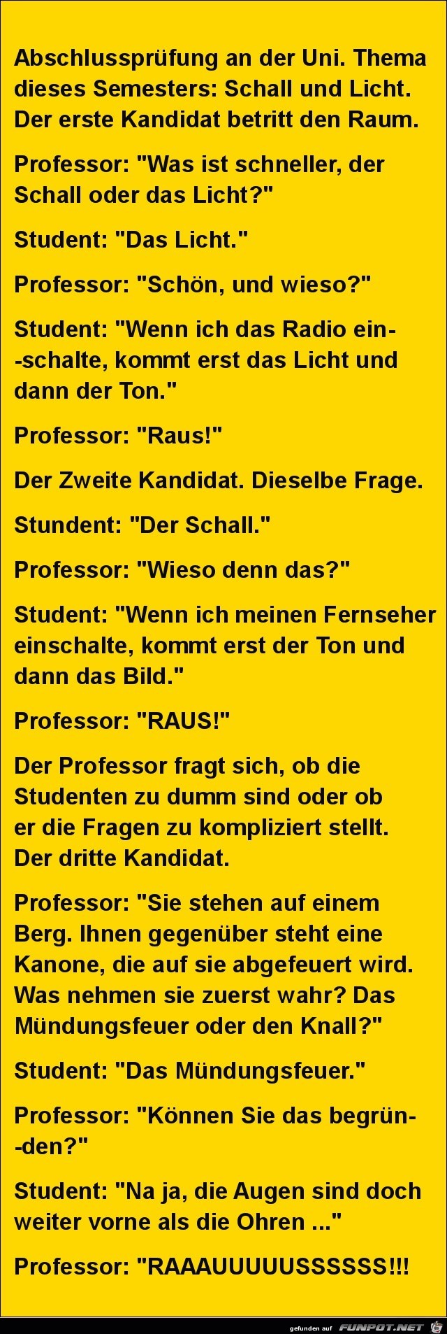 Abschlussprfung in der Uni......