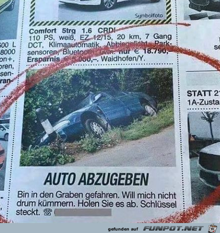 Keinen Bock mehr auf die Karre Keinen Bock mehr auf die Karre