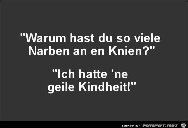 Narben an den Knien