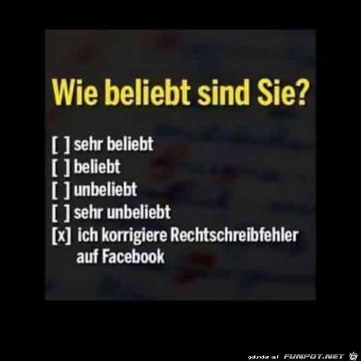 Wie beliebt seid ihr Wie beliebt seid ihr