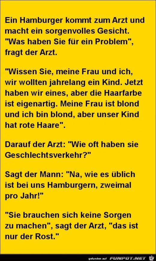 ein Hamburger kommt zum Arzt........ ein Hamburger kommt zum Arzt........