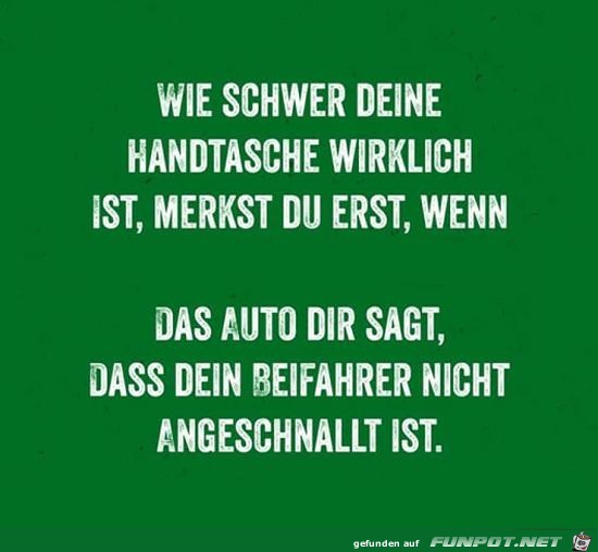Schwere Handtasche Schwere Handtasche