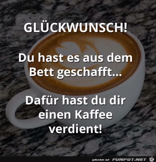 Den Kaffee verdient