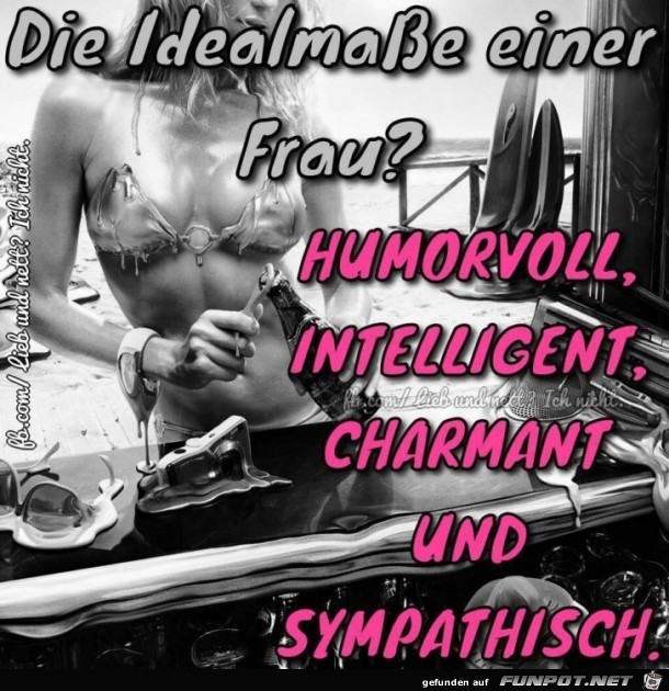 Die Idealmae einer Frau