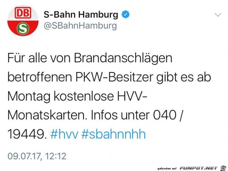 Nette Geste in Hamburg Nette Geste in Hamburg