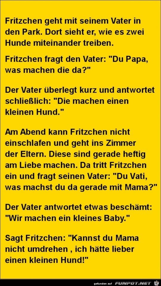 Fritzchen geht mit seinem Vater in den Park....... Fritzchen geht mit seinem Vater in den Park.......